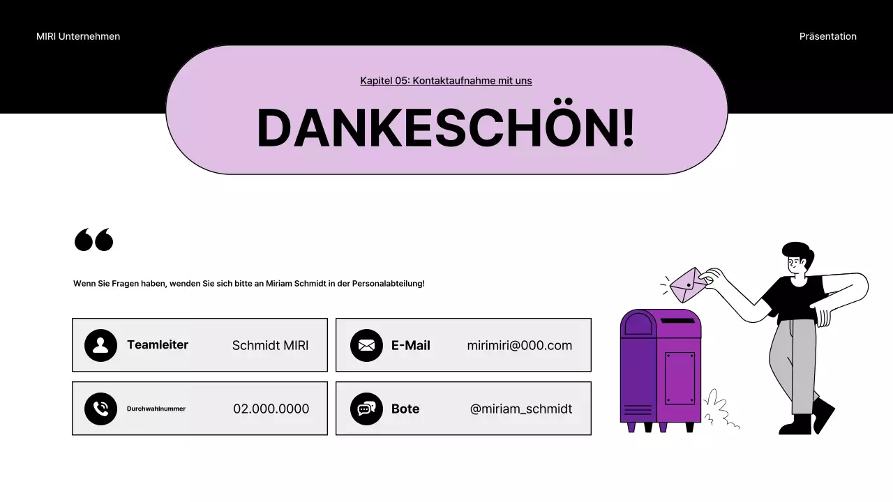 Ein einfacher interner Seminarleitfaden in Schwarz und Blau