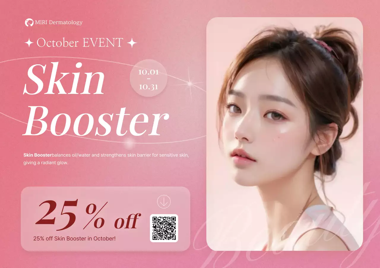 Flyer untuk acara Pink Dermatology Chic