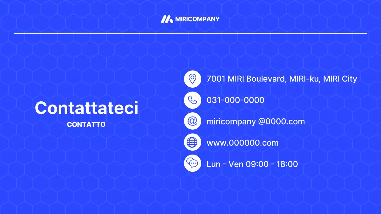 Promuovere un profilo moderno di piccola impresa in blu