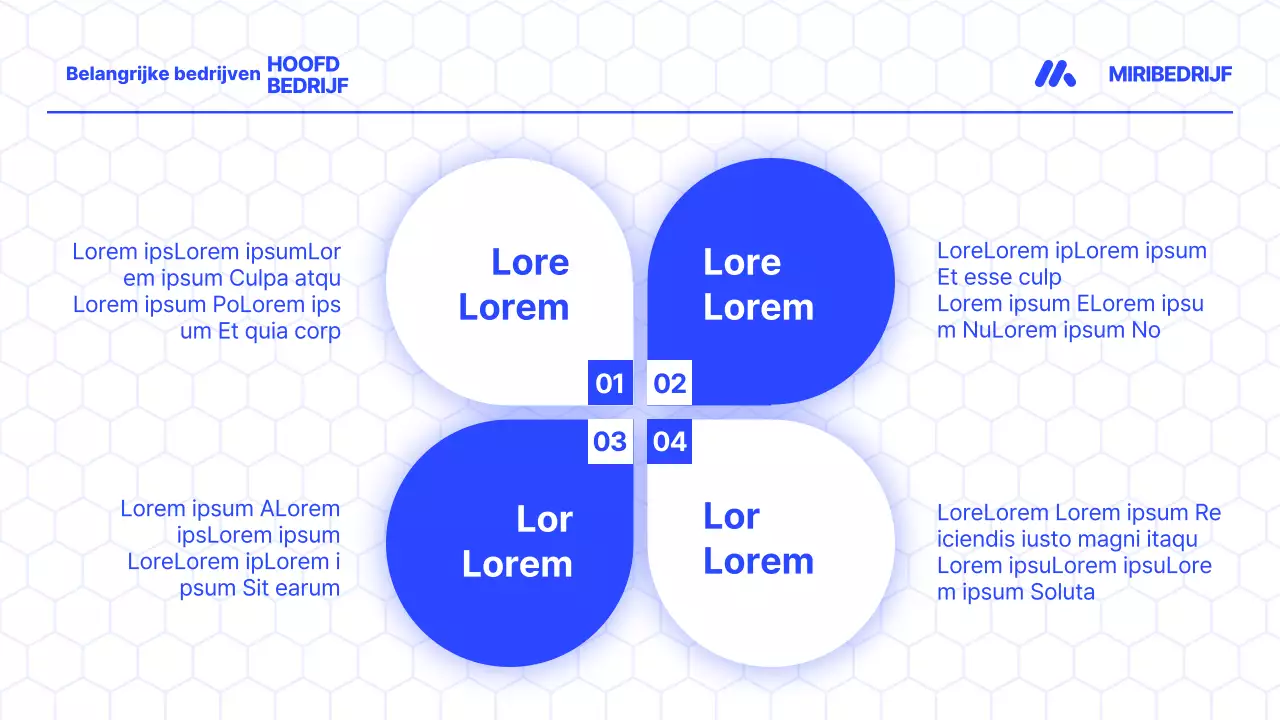 Promoot een modern profiel voor kleine bedrijven in blauw