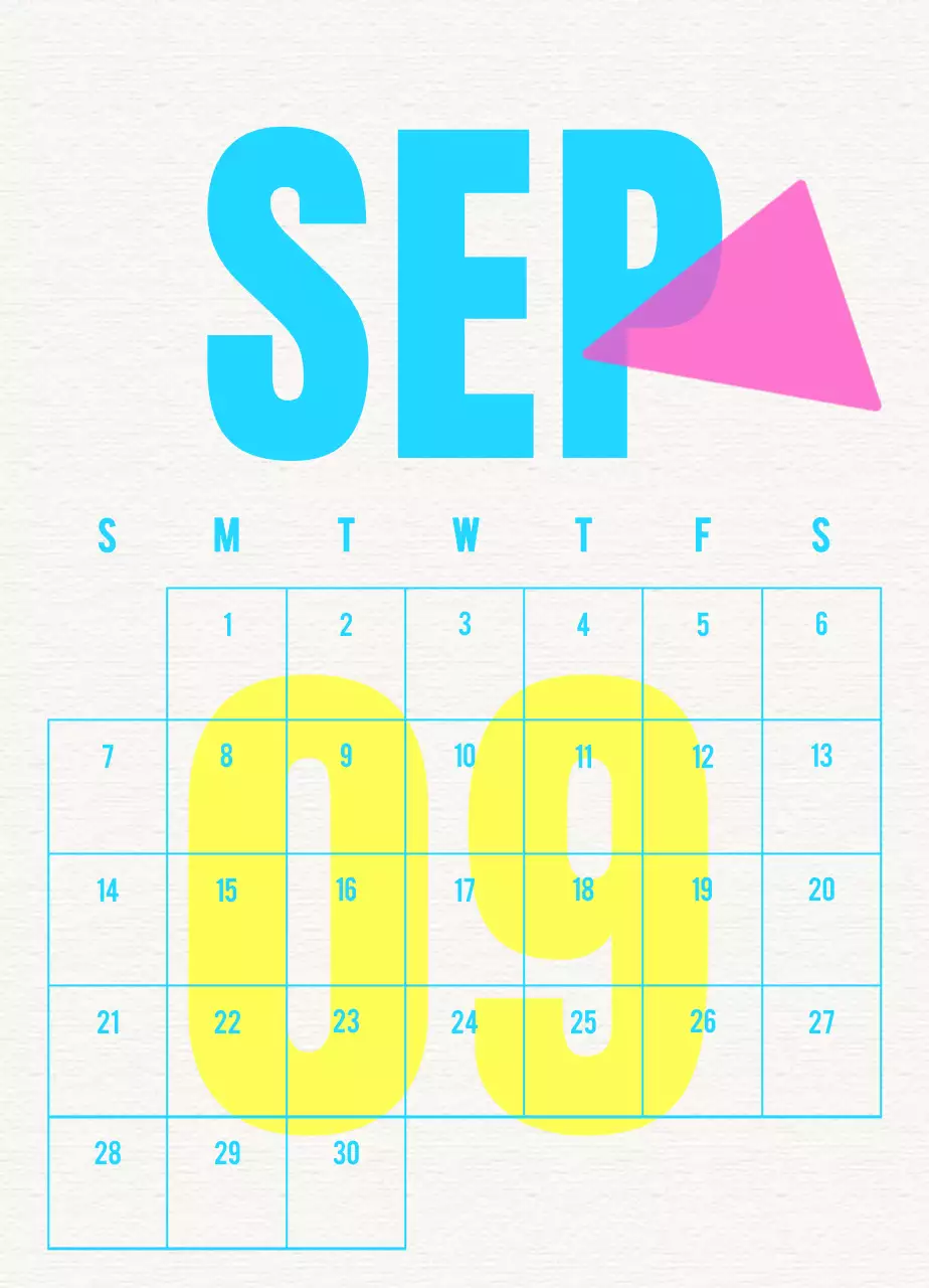 Kalender vintage biru