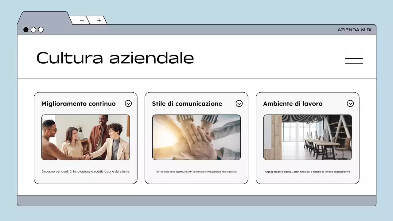 linea guida blu per i dipendenti moderni