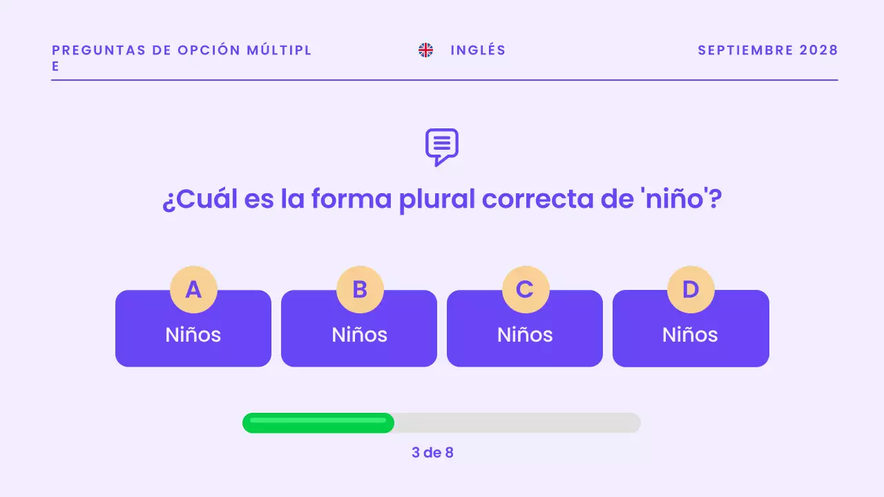 Presentación del anuncio del concurso moderno azul