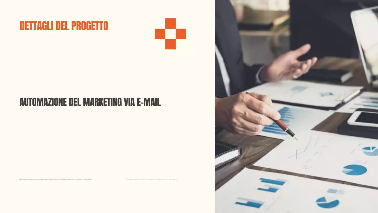 Presentazione del documento del portafoglio moderno arancione