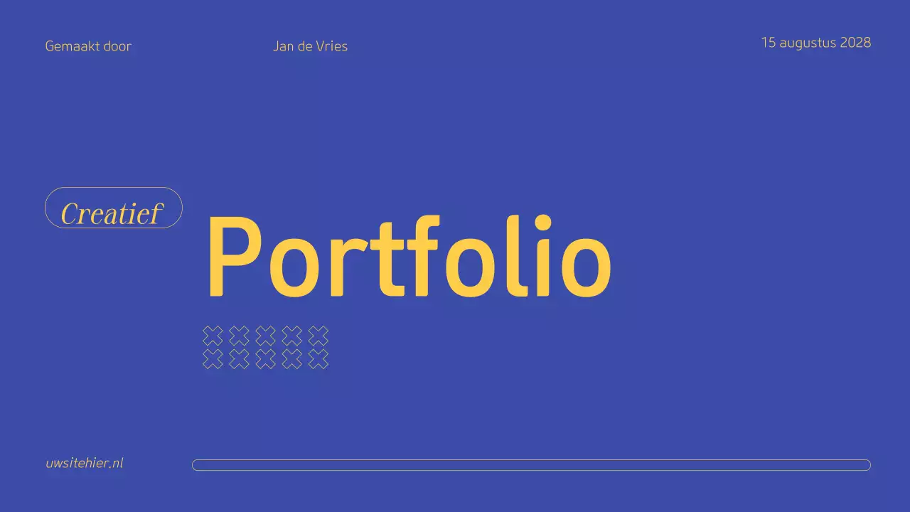 Blauw Geel Professionele Creatieve Portfolio Presentatie