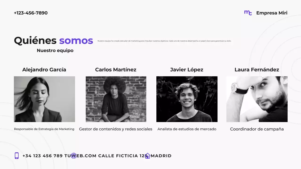 Plan de marketing moderno Purple