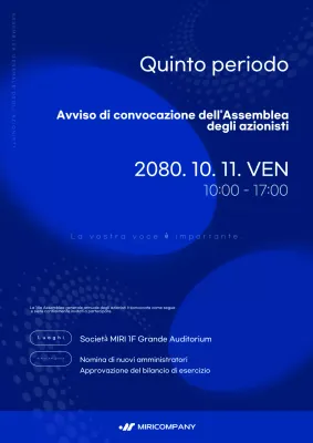 Assemblea degli azionisti di Blue Modern