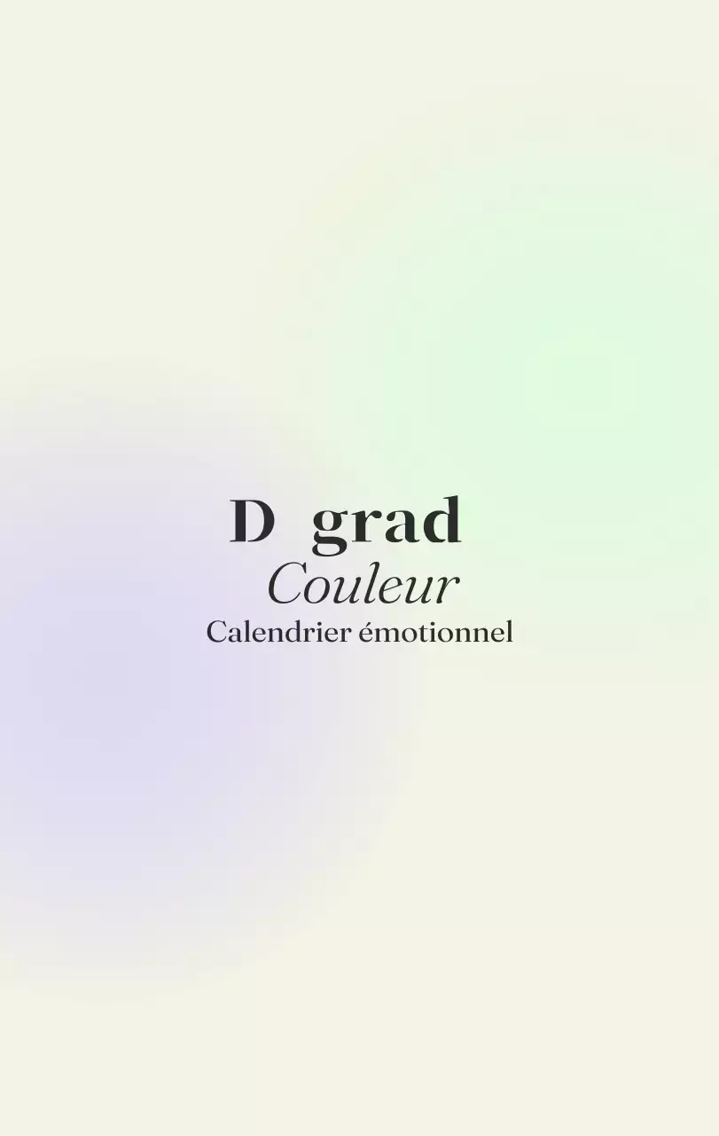 Calendrier minimaliste dégradé