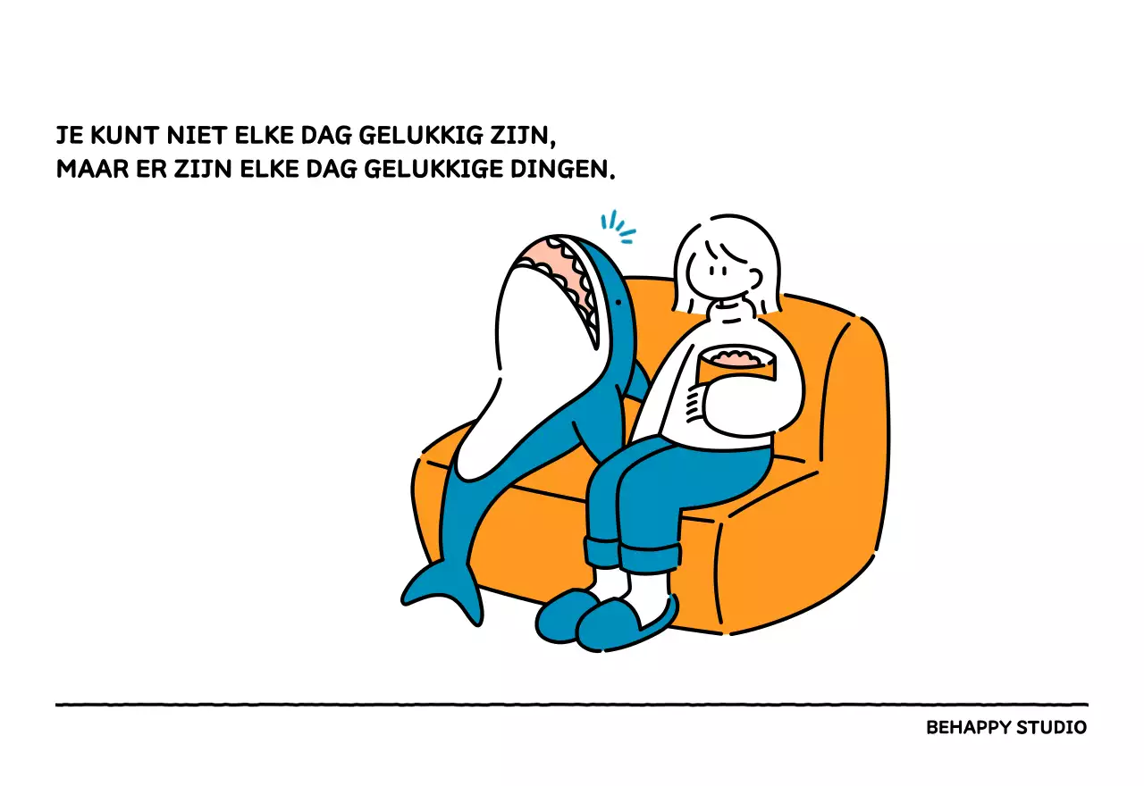 Geïllustreerde kalender met een mooie lijnstijl