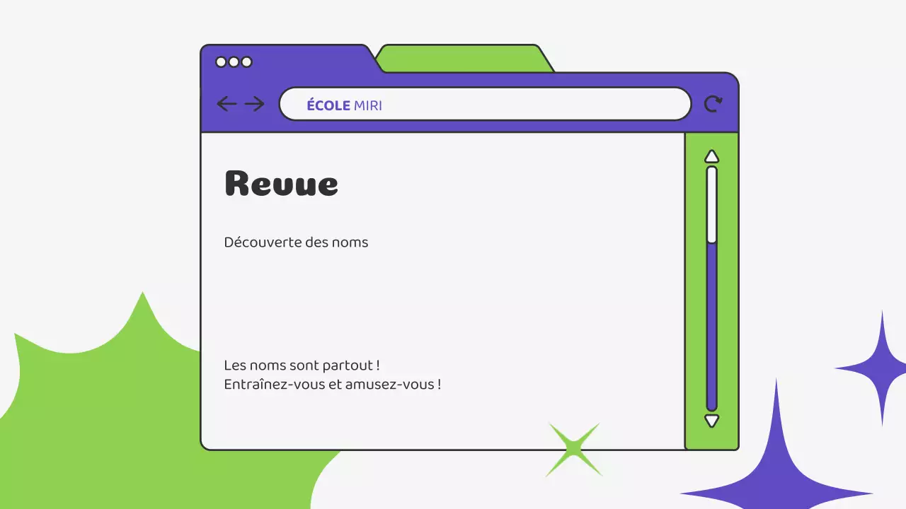 Beige Vert Illustration Matériel de classe Grammaire Présentation