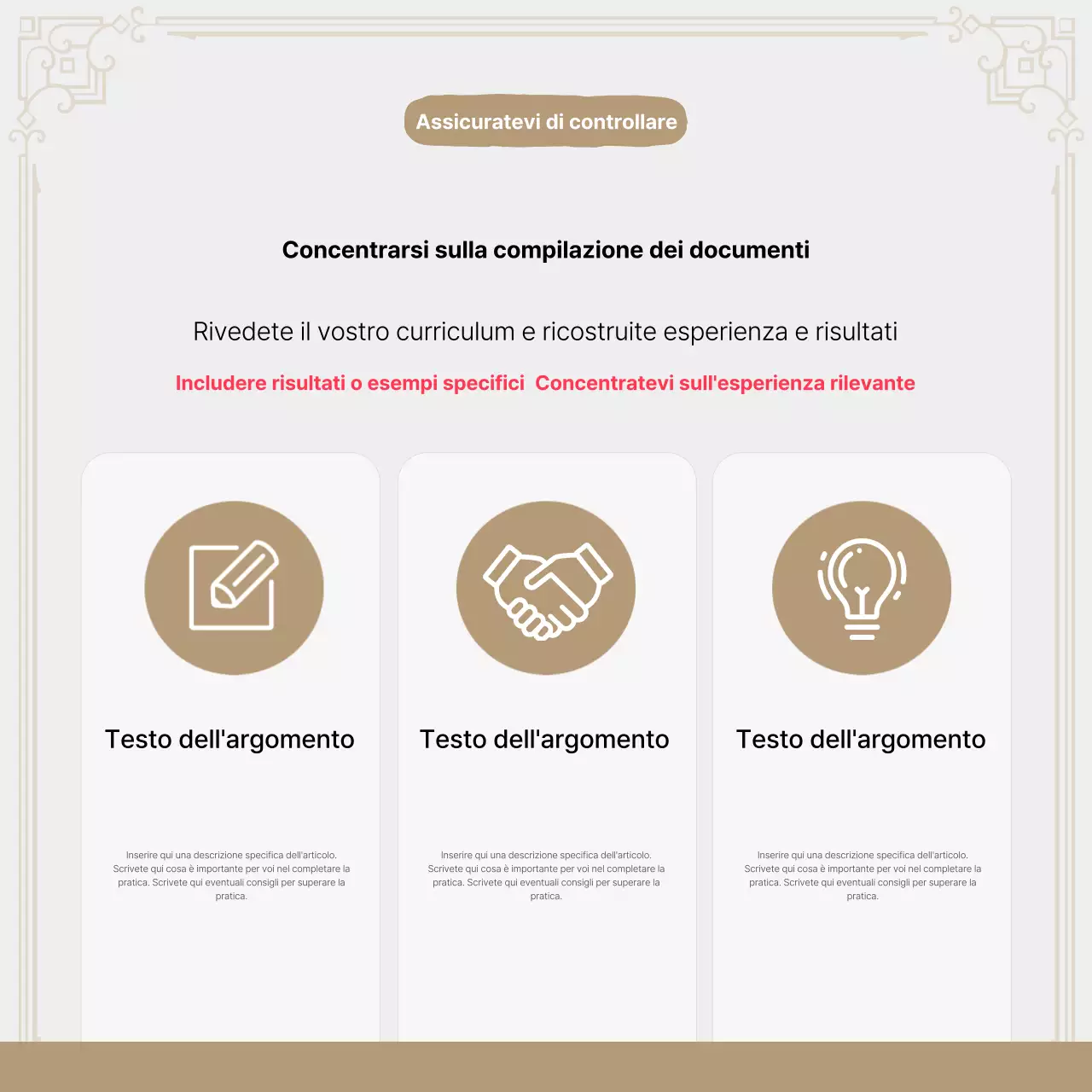 Promuovere il coaching per il lavoro moderno di Beige