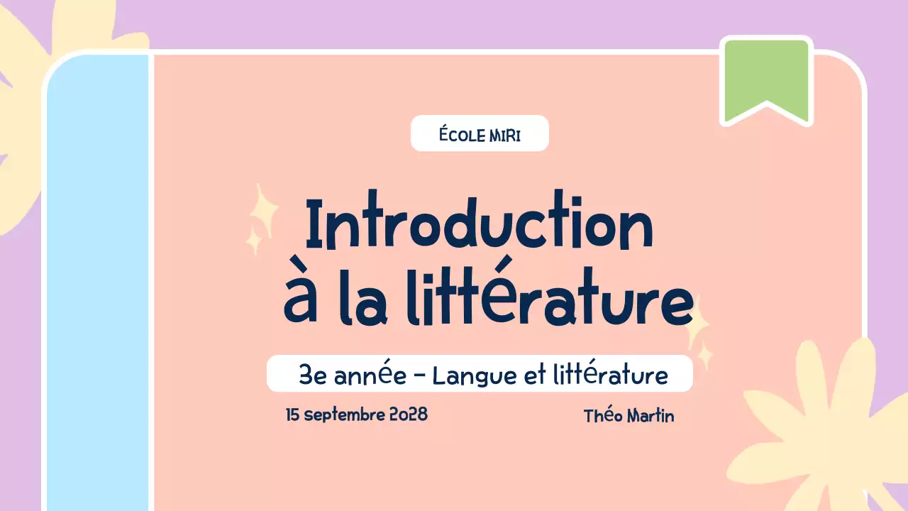 abstrait coloré introduction à la littérature matériel de cours