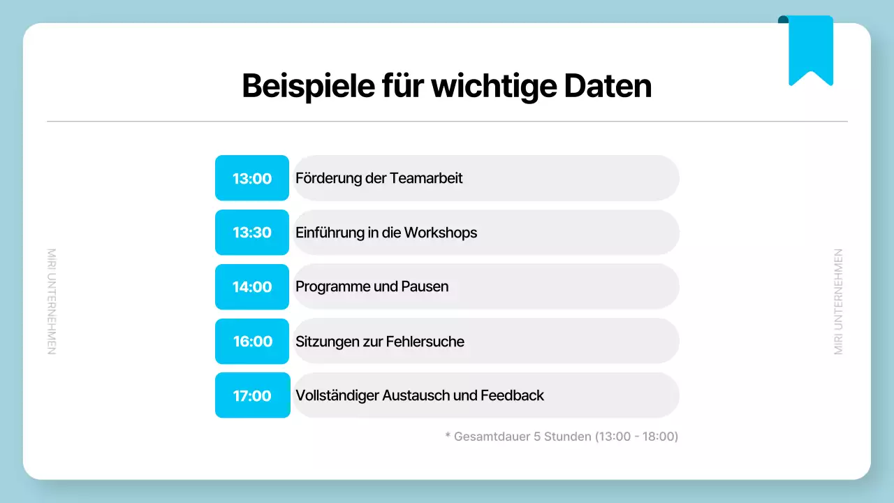 Hellblau Einfacher Workshop-Vorschlag