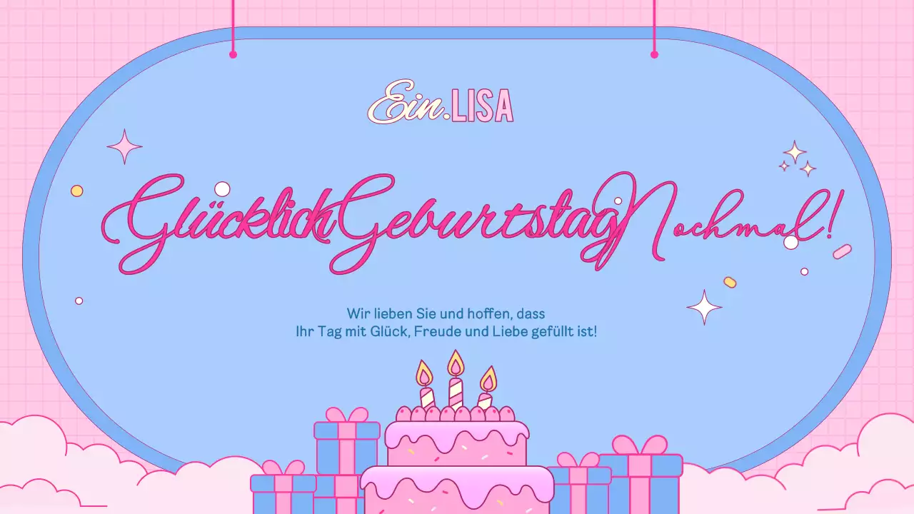 rosa trendy Geburtstagskarte