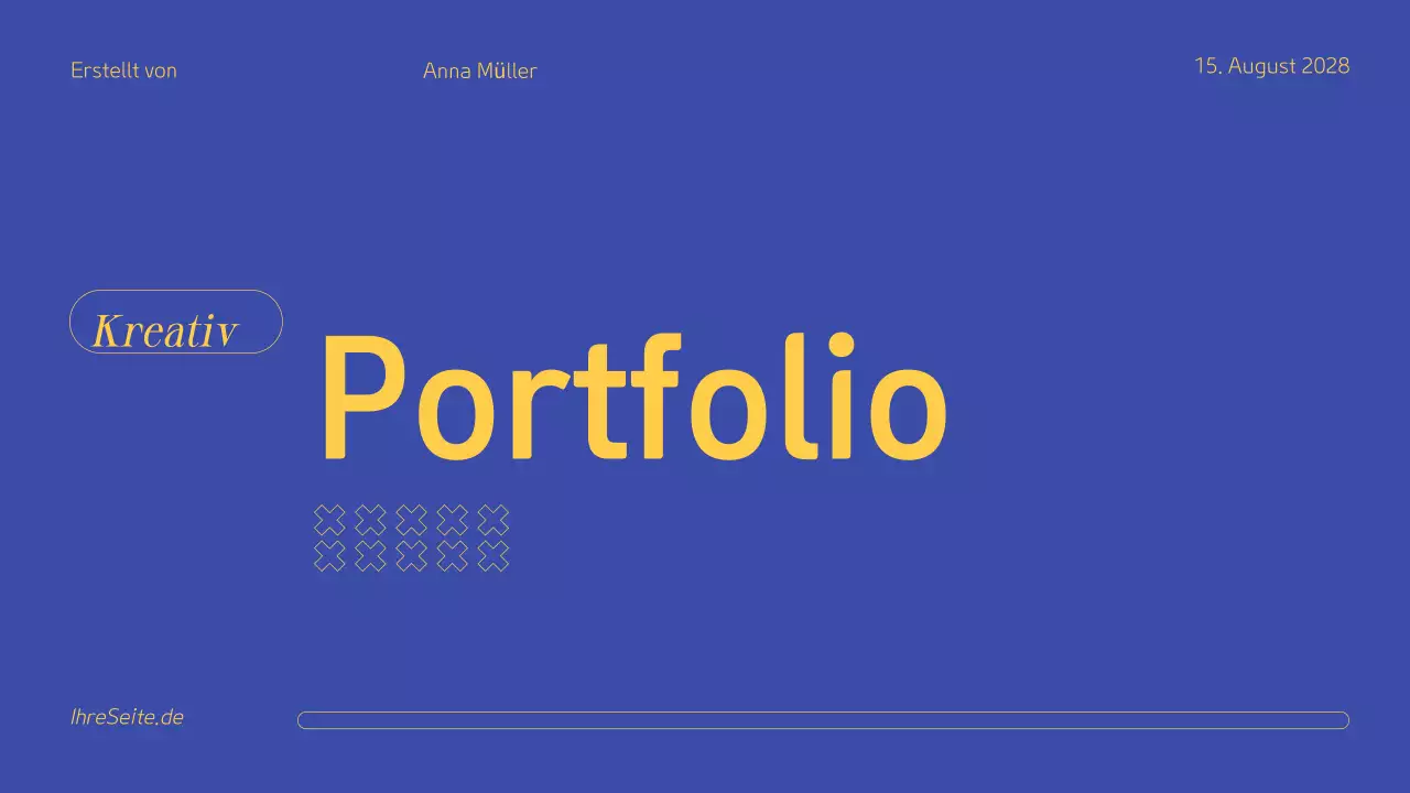 Blau-Gelb Professionelle kreative Portfolio-Präsentation