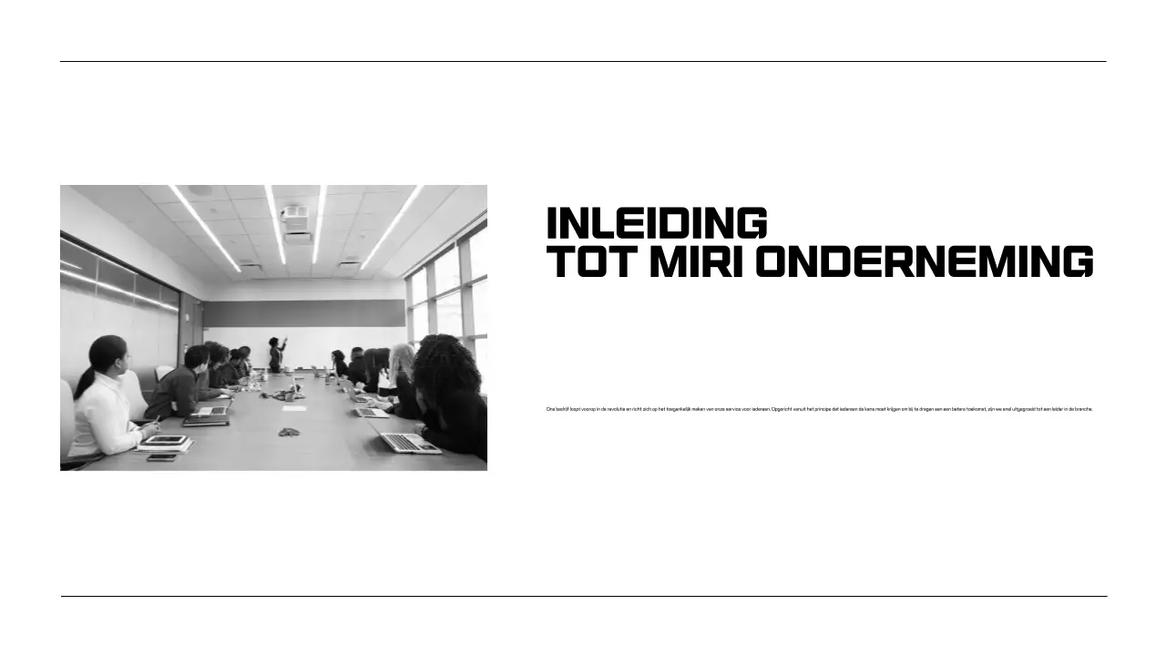 Zwart-wit presentaties voor het inwerken van werknemers