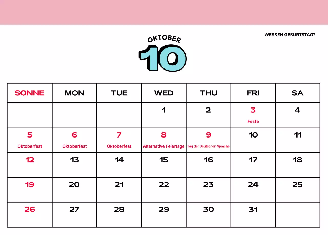 Bunte Kalender mit einer Vielzahl von Retro-Illustrationen