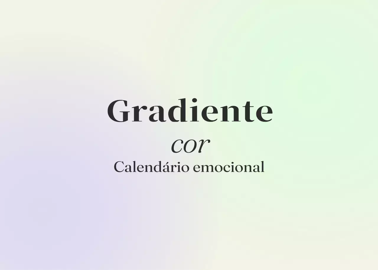 Calendário minimalista em gradiente