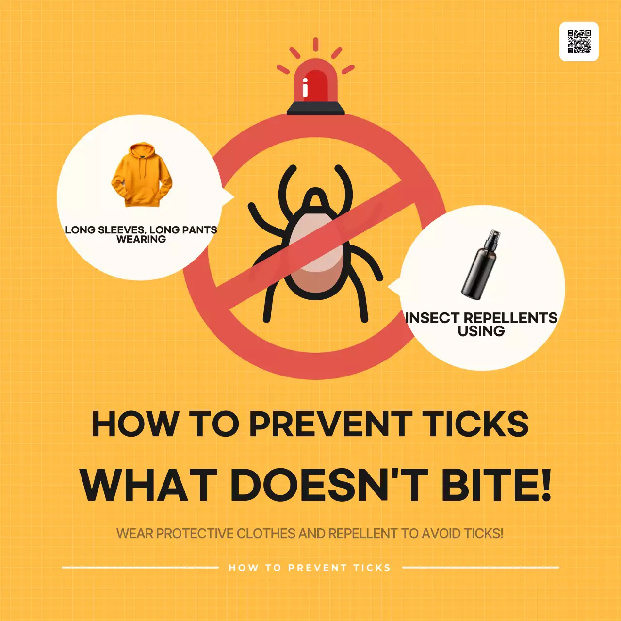Guia simples de prevenção de carrapatos laranja Postagem em mídia social