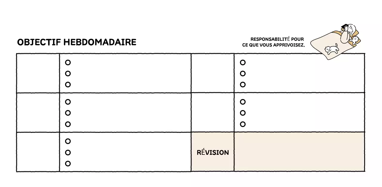 Calendrier illustré avec un joli style de lignes