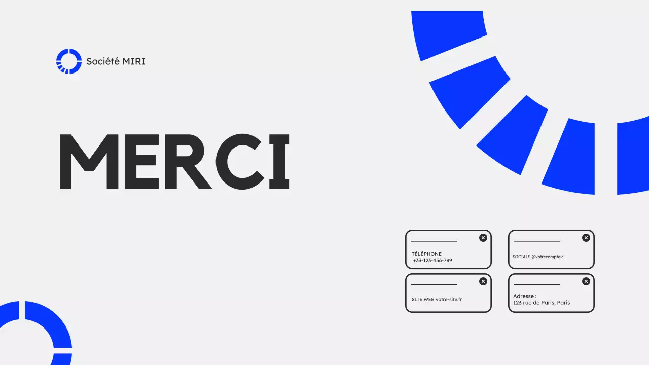 Présentation du plan de marketing moderne gris bleu