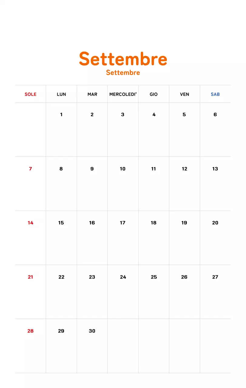 Calendario di Capodanno con una calda illustrazione