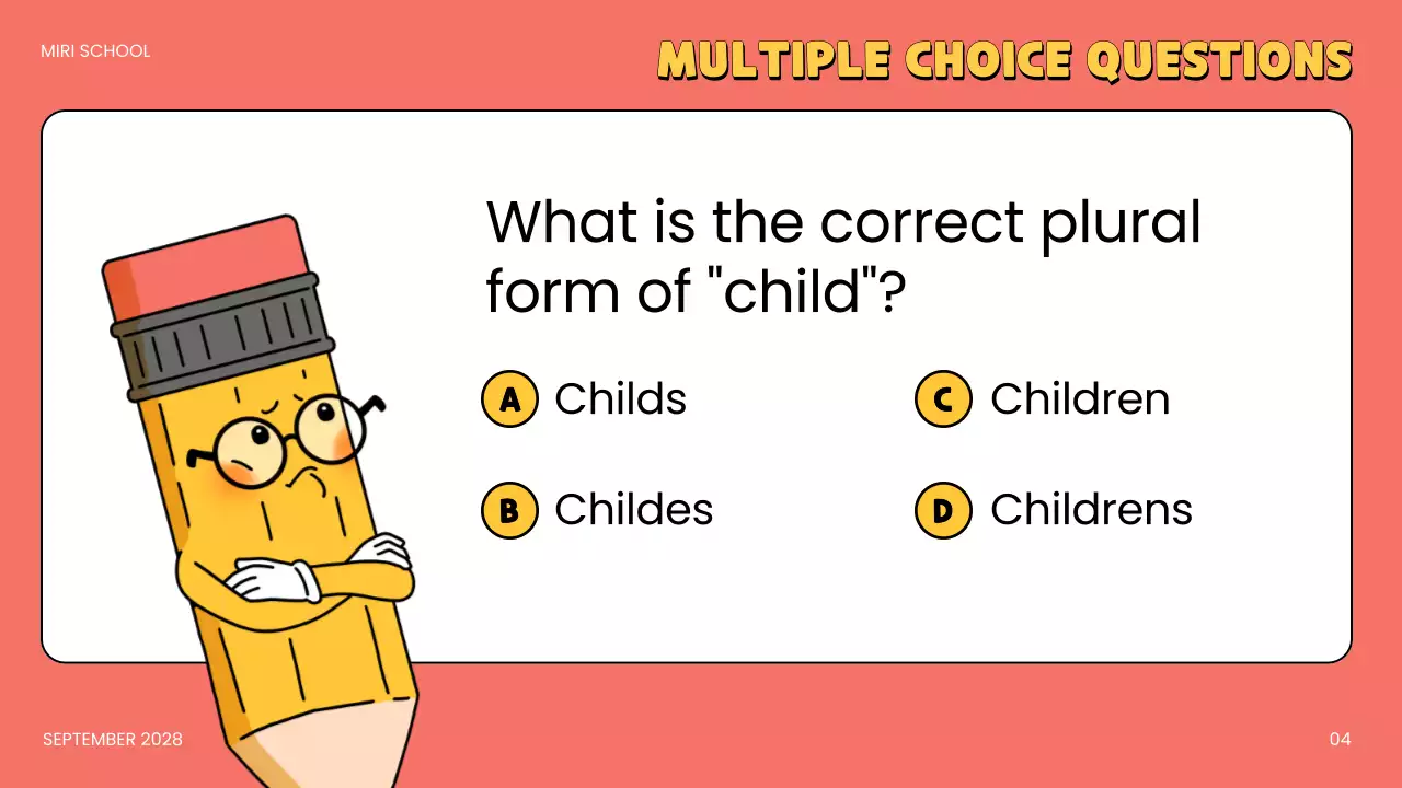 Beige Comic Quiz Announcement Presentation