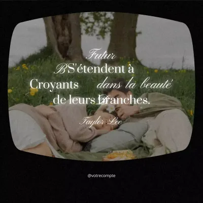 Citation inspirante rétro noire