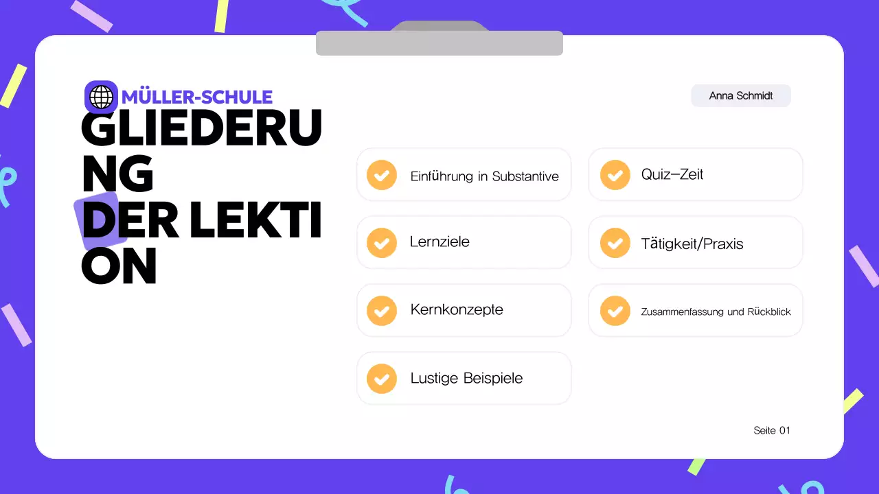 Blaue Moderne Grammatik Unterrichtsmaterial