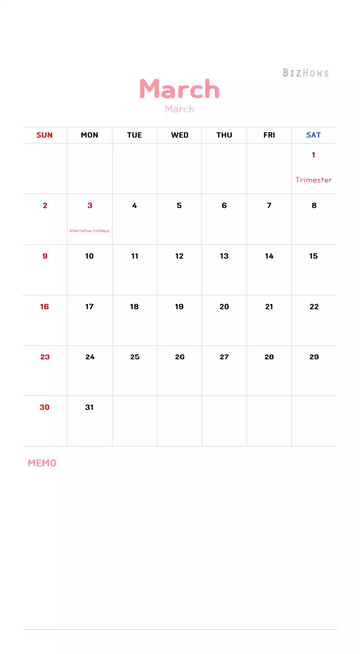 New Year's calendar with a warm, illustrated feel