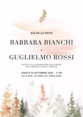 invito di nozze elegante beige