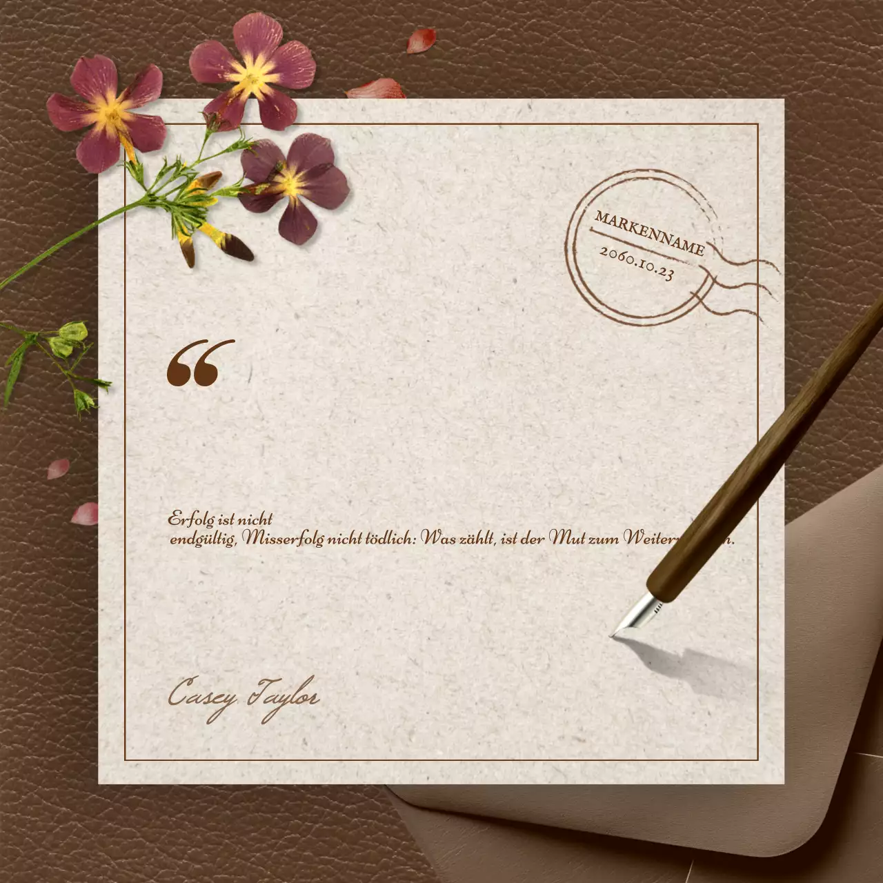 beige vintage Motivationskarte