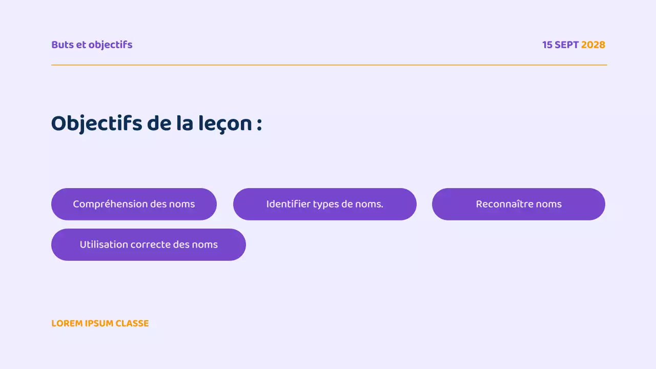 Présentation du cours de grammaire moderne en violet