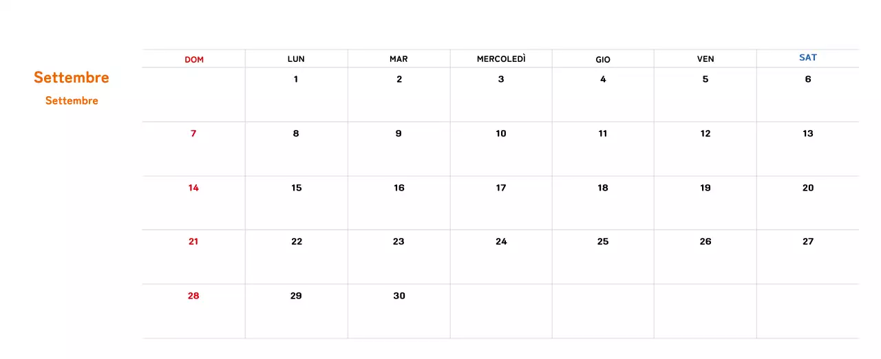 Calendario di Capodanno con una calda illustrazione