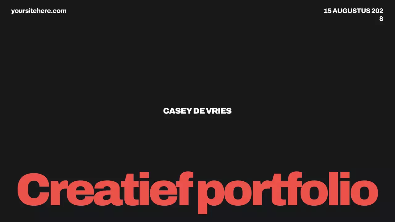 zwart modern portfolio cv