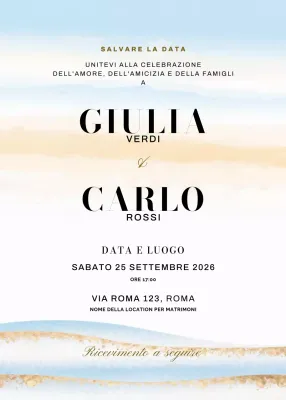 invito di nozze elegante beige