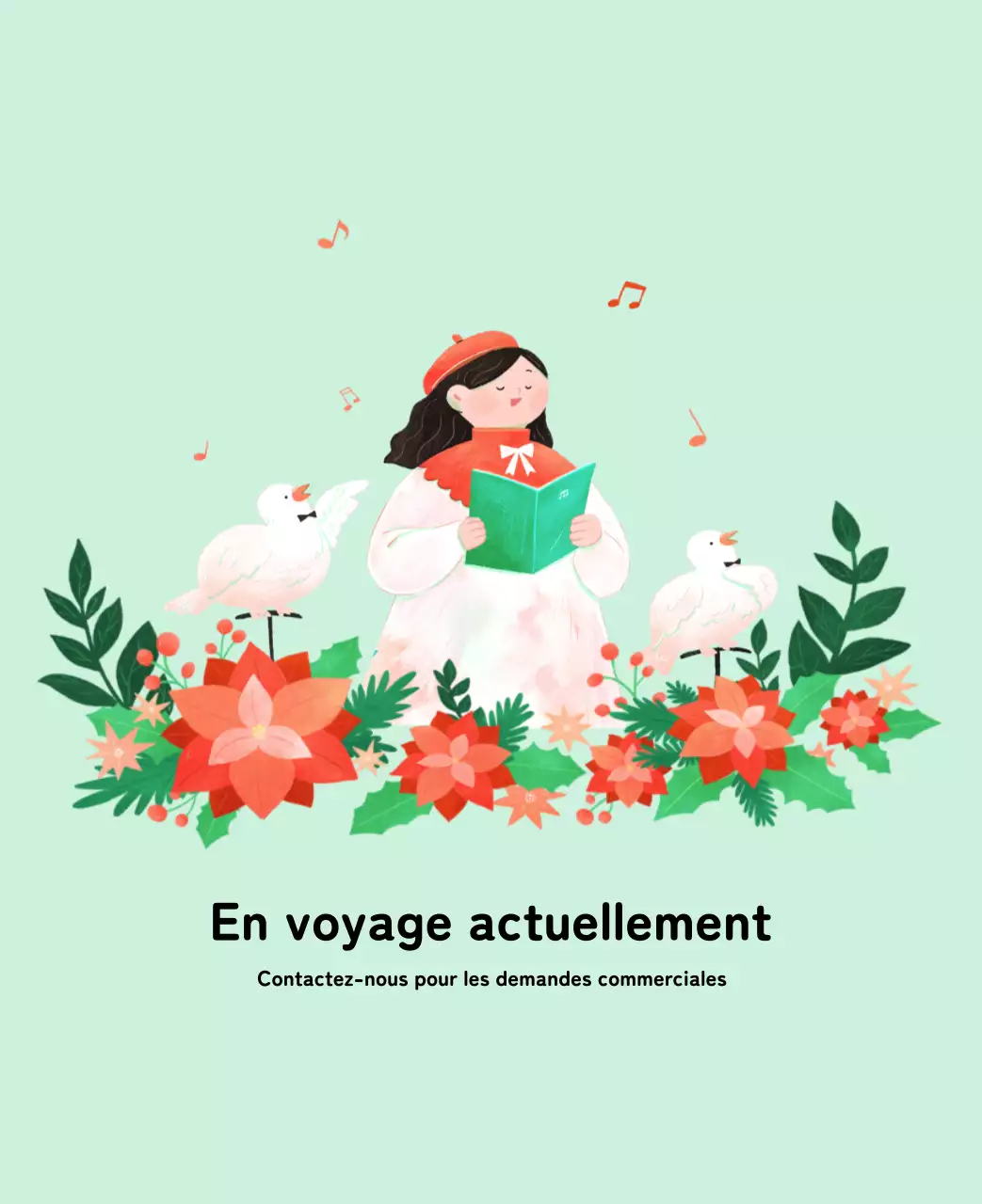 Calendrier du Nouvel An avec illustrations chaleureuses