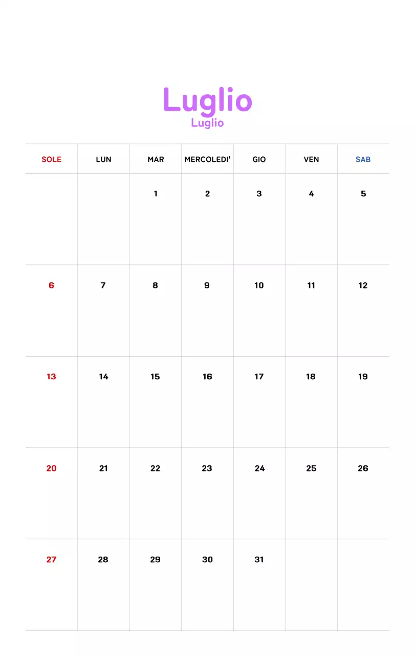 Calendario di Capodanno con una calda illustrazione