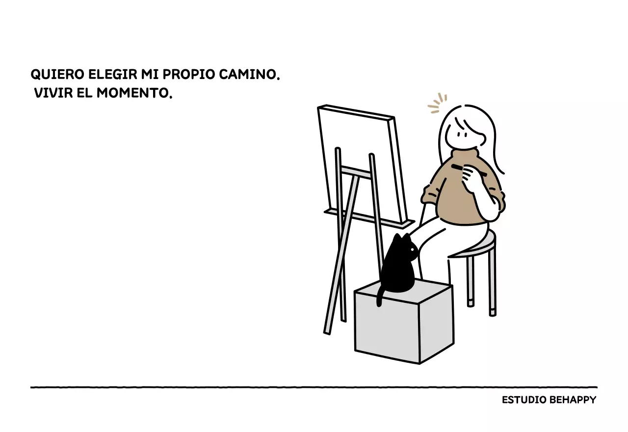 Calendario ilustrado con un bonito estilo de líneas