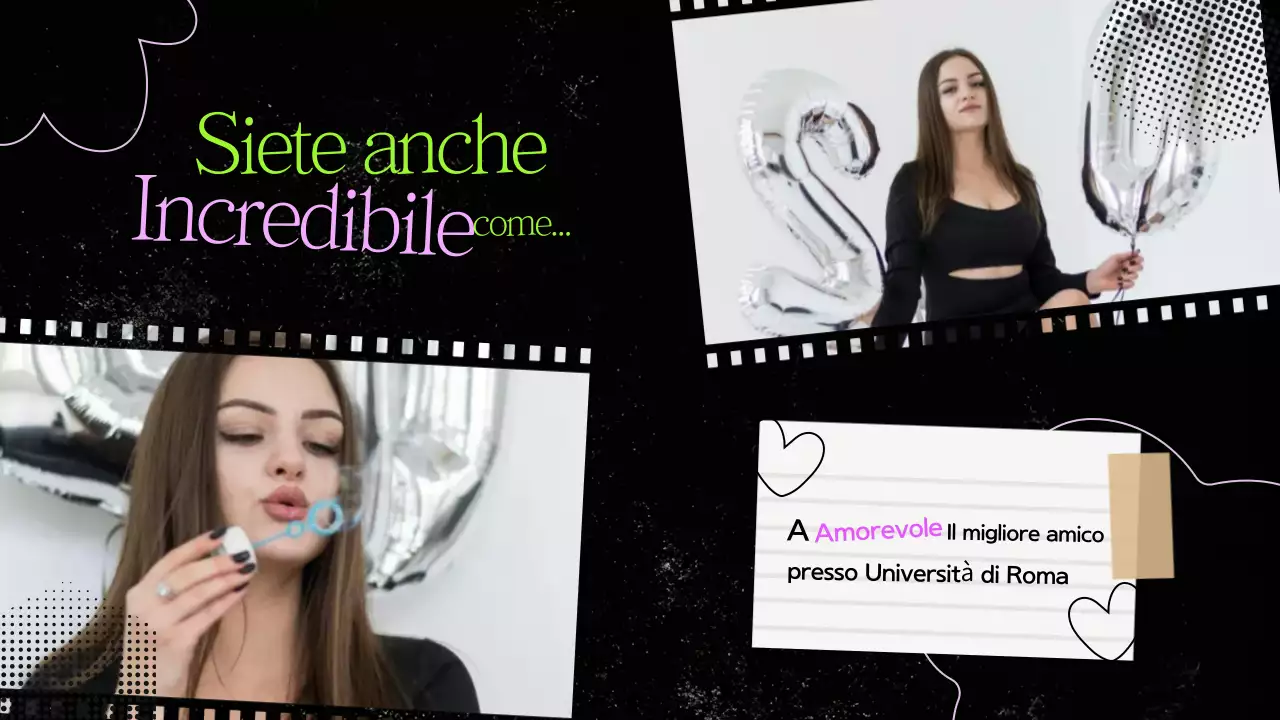 Presentazione di compleanno in carta collage nera e verde