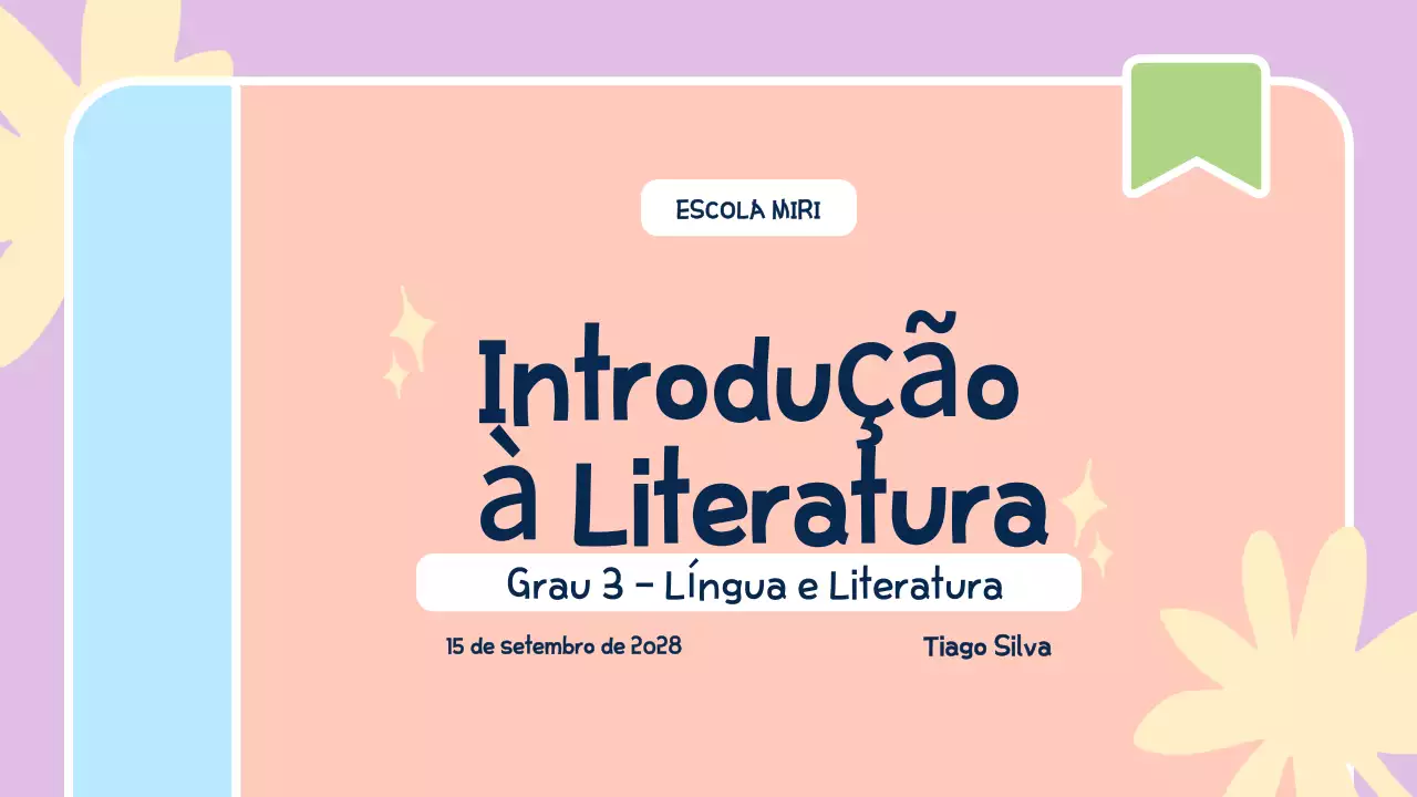 resumo colorido introdução à literatura material de aula