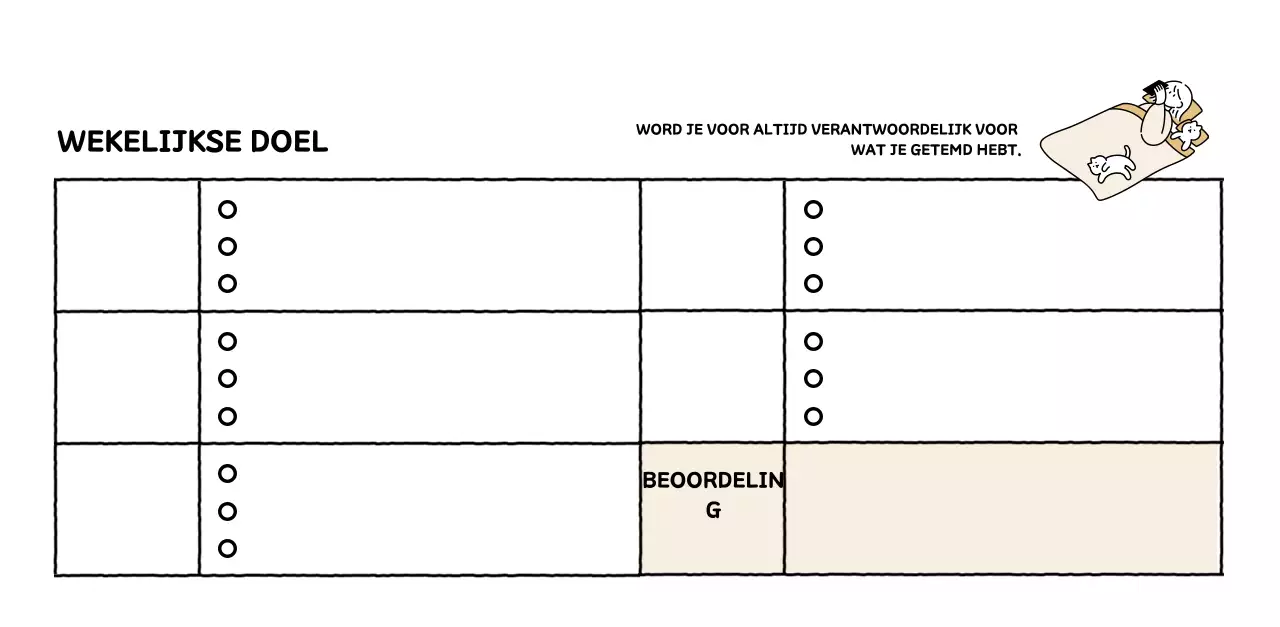 Geïllustreerde kalender met een mooie lijnstijl