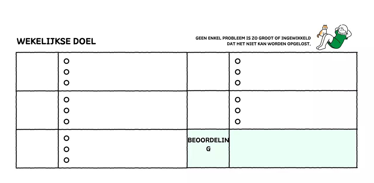 Geïllustreerde kalender met een mooie lijnstijl