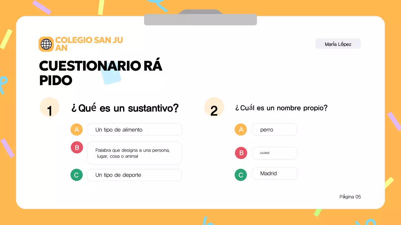 Material de clase del curso de gramática moderna azul