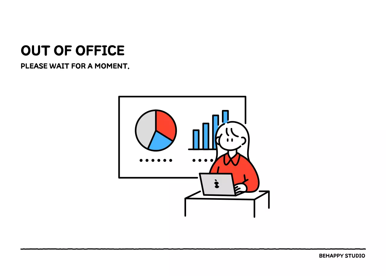 Illustrated calendar with a cute line style