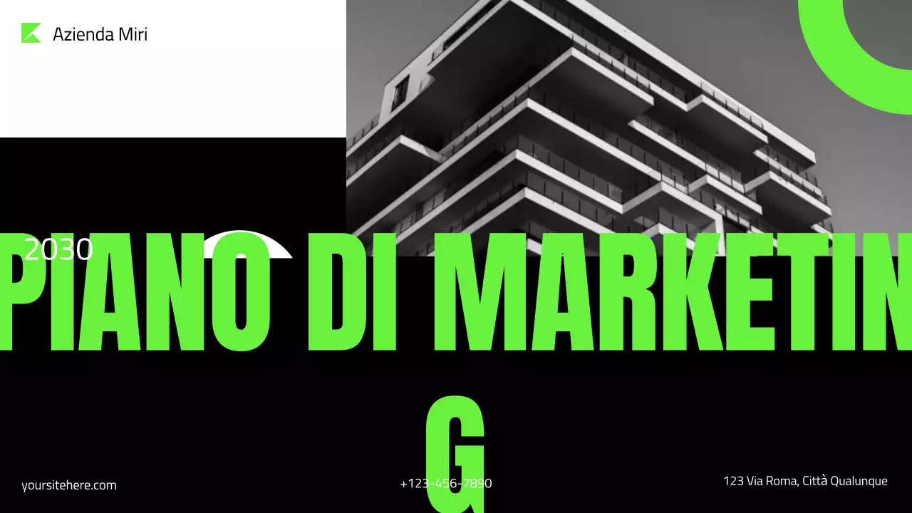 presentazione del piano di marketing verde moderno