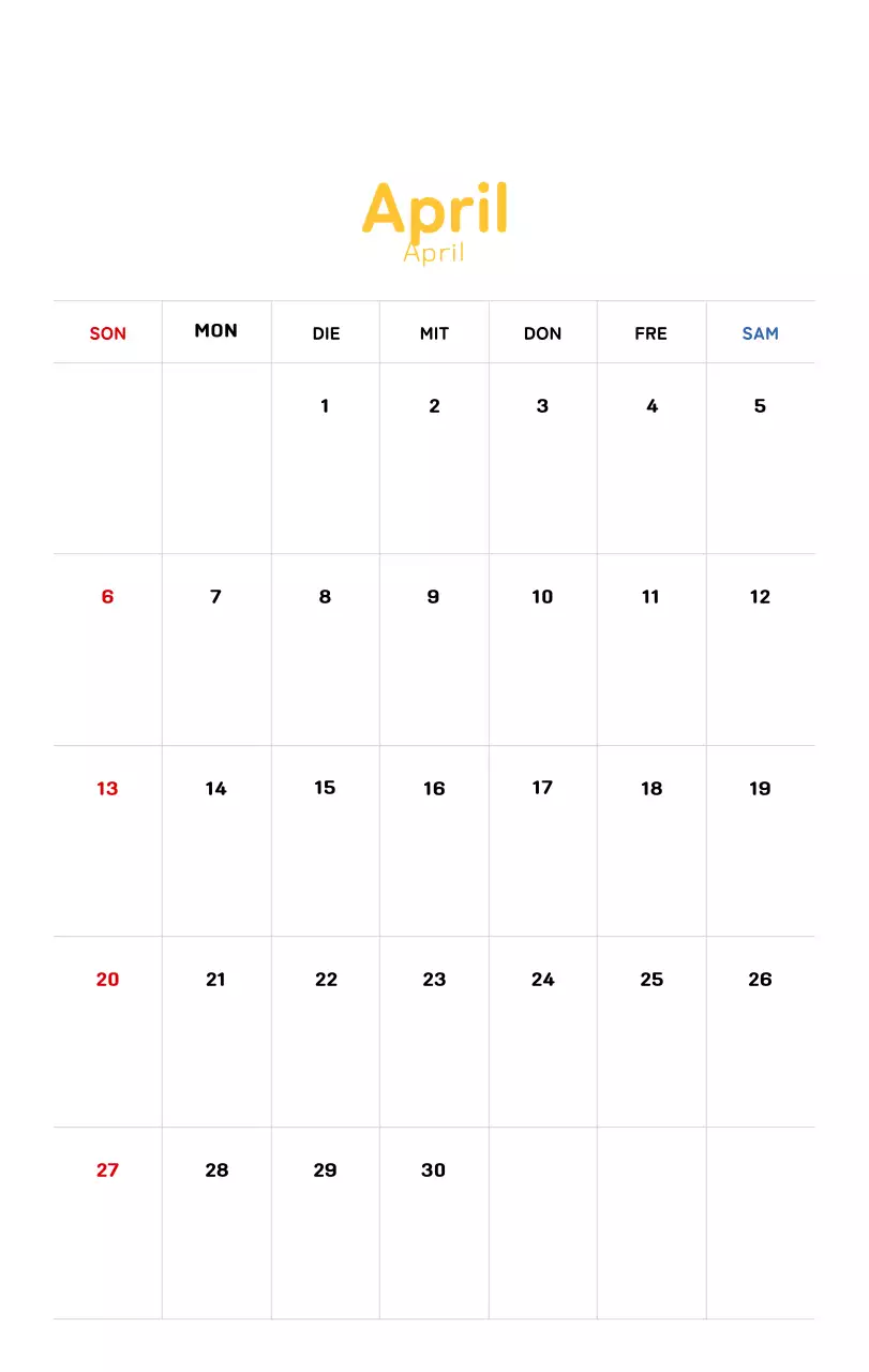 Neujahrskalender mit warmen Illustrationen