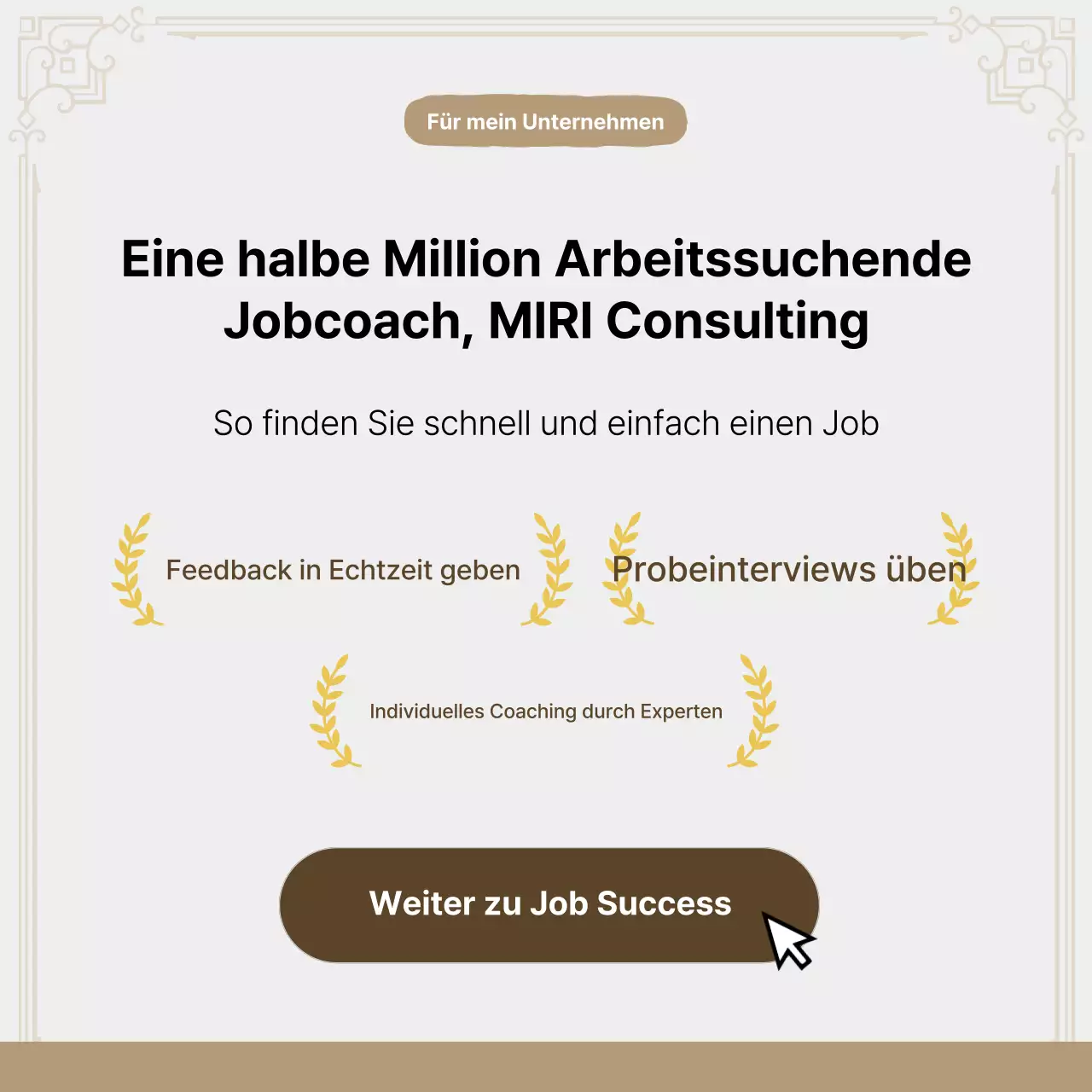 Förderung von Beige Modernes Job Coaching
