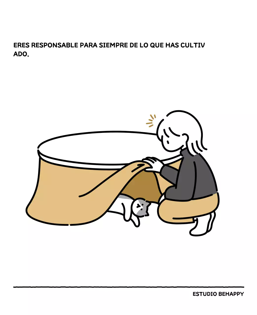 Calendario ilustrado con un bonito estilo de líneas