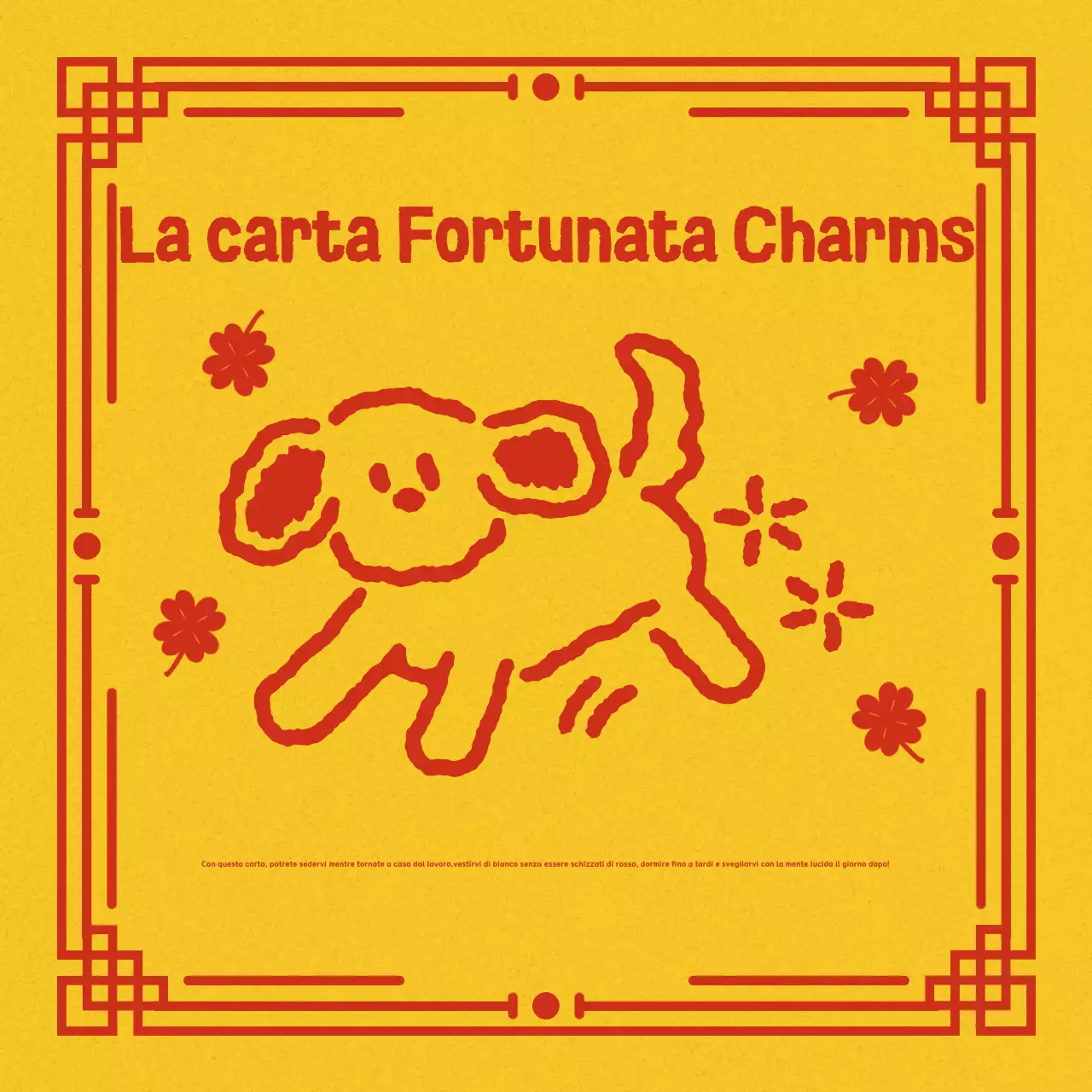 Biglietto della fortuna coreano giallo